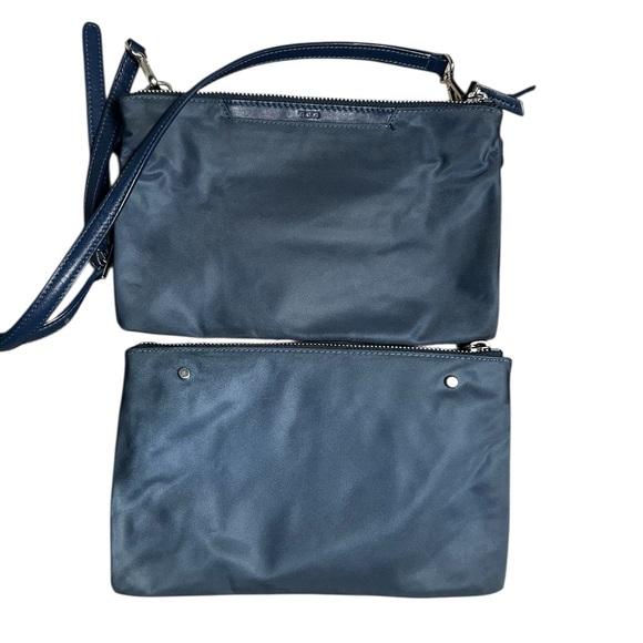 TUMI Blue Nylon Triple Zip Detachable Crossbody Bag - Picture 8 of 10